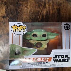 Funko Pop! The Child with Cup Figure - Green and Brown